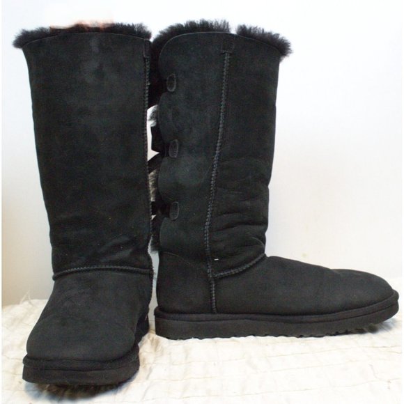 UGG Bailey Bow II 2 Winter Woman Size 9 Lace Up Slip on Knee High Tall 1007308 - Picture 8 of 13